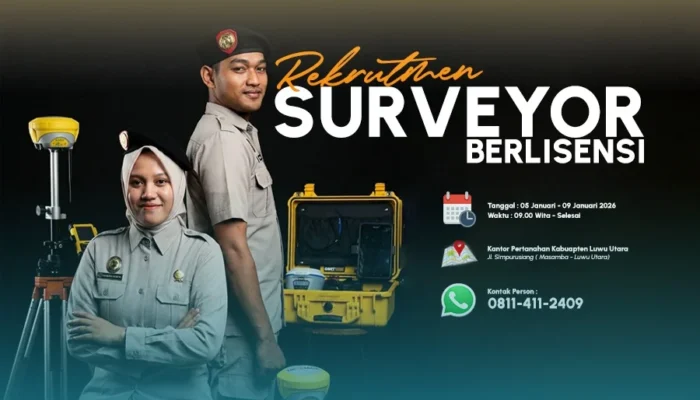 Percepat Pendaftaran Tanah, Kantor Pertanahan Luwu Utara Buka Pendaftaran Surveyor Berlisensi Tahun 2026