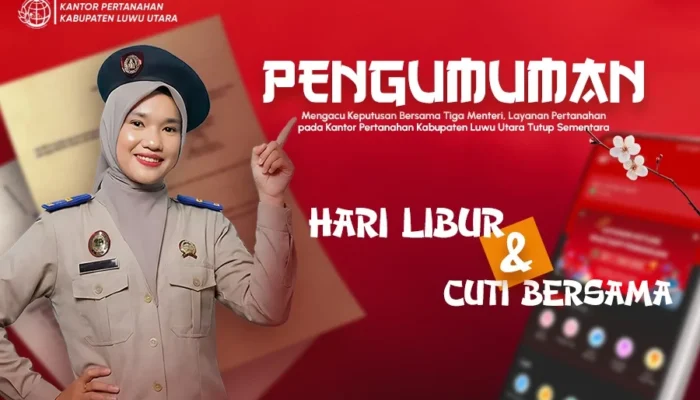 Mengacu Keputusan Bersama Tiga Menteri, Layanan Pertanahan BPN Luwu Utara Tutup Sementara
