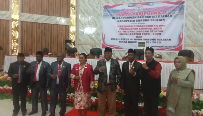 Rapat Paripurna II DPRK Sorong Selatan: Pengucapan Sumpah Janji dan Pelantikan Pimpinan DPRK