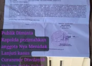 Kasus Curanmor Kembali Menjadi Sorotan Public Laporan Warga di Polsek Manggala Mandek, Korban Minta Polda Sulsel Turun Tangan Lebih Serius Meningkatkan Penyelidikan Kasus Tersebut.