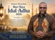Ketua LMA Papua Barat Daya GEORGE K DEDAIDA Ucapkan Selamat Hari Raya Idul Adha 2026