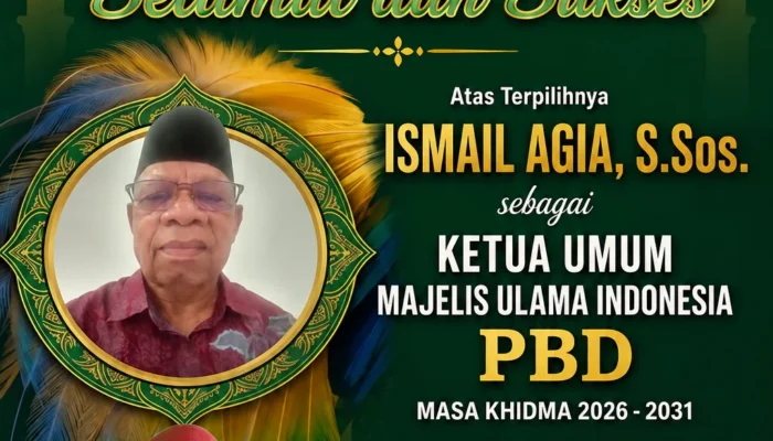 Ketua FORKOM IMEKKO Papua Barat Daya Ucapkan Selamat atas Terpilihnya Ismail Agis sebagai Ketua MUI Papua Barat Daya Periode 2026–2031