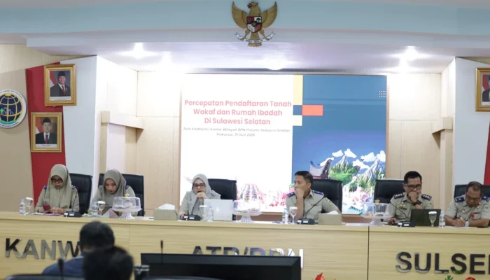 Kantor Pertanahan Kabupaten Luwu Utara Ikuti Rapat Percepatan Pendaftaran Tanah Wakaf dan Rumah Ibadah di Sulawesi Selatan