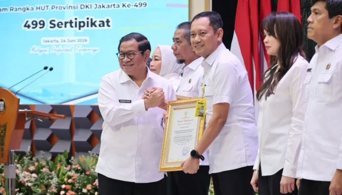 Pemprov DKI Jakarta Beri Penghargaan kepada Kementerian ATR/BPN atas Percepatan Pengamanan Aset