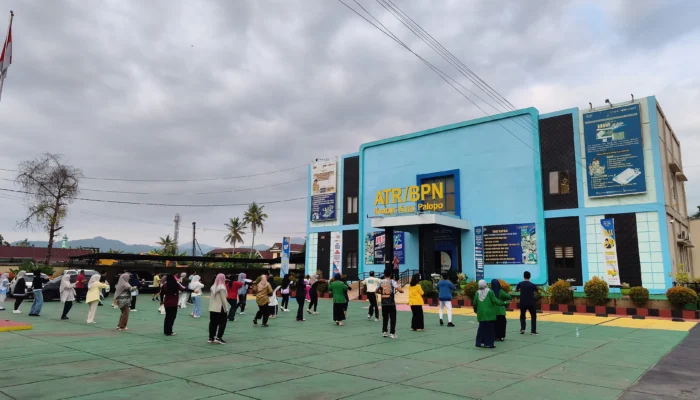 Jaga Kebugaran dan Kekompakan, Kantor Pertanahan Kota Palopo Gelar Senam Sehat