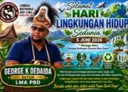 GEORGE K DEDAIDA AJAK MASYARAKAT JAGA LINGKUNGAN DALAM PERINGATAN HARI LINGKUNGAN HIDUP SEDUNIA 5 JUNI 2026