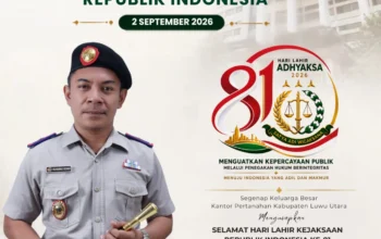 – Kantor Pertanahan Luwu Utara Mengucapkan Selamat Hari Lahir Kejaksaan RI ke-81