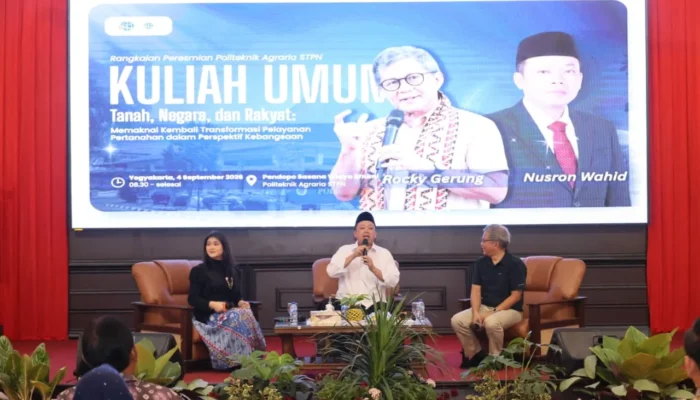 Isi Kuliah Umum di Politeknik Agraria STPN, Rocky Gerung Ingin Taruna/i Pahami Tiga Konsep Pemaknaan Pengelolaan Tanah
