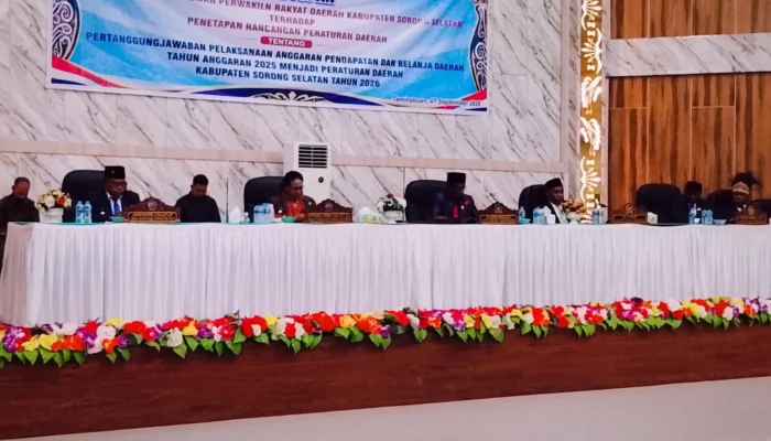 DPRK Sorong Selatan Sahkan Pertanggungjawaban APBD 2025, Kadir Anggiluli Tekankan Akuntabilitas